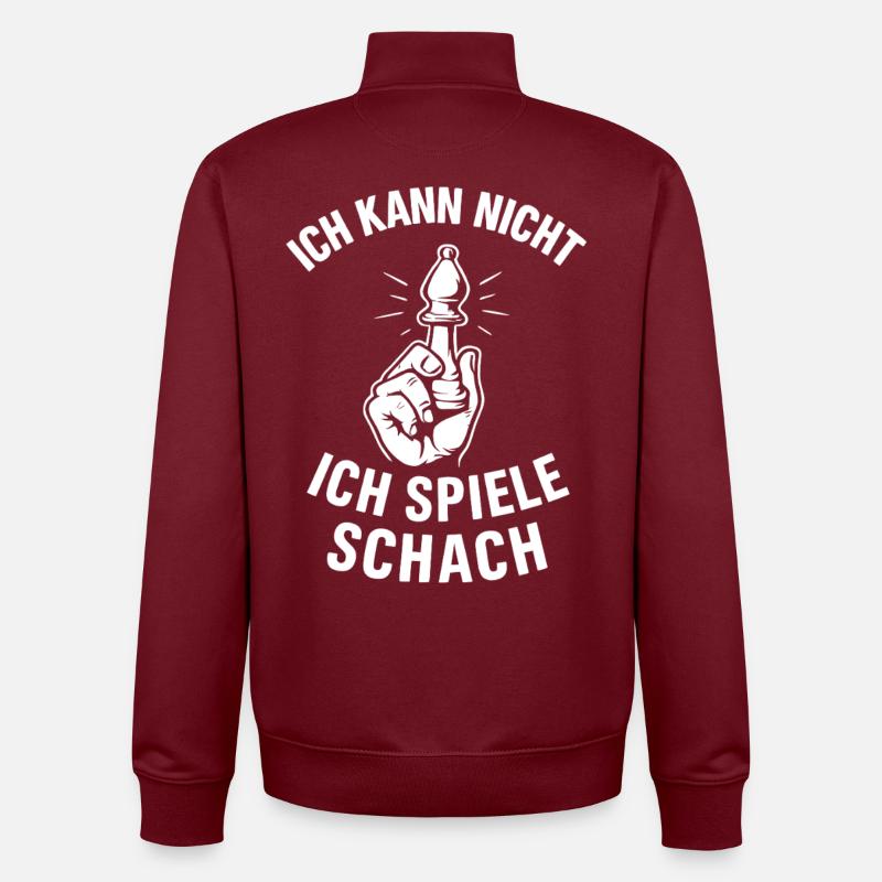 Excuse des échecs - Sweat zippé unisexe en coton bio Stanley/Stella - bordeaux