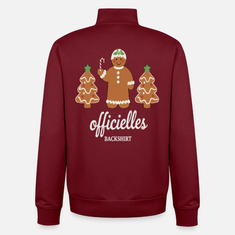 Plätzchen Backen Weihnachtszeit Kekse Lebkuchen - Unisex Organic Zip Sweatshirt von Stanley/Stella - Burgunderrot