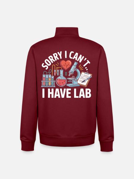 Désolé, j’ai un laboratoire - Sweat zippé unisexe en coton bio Stanley/Stella - bordeaux