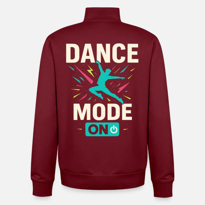 Dance mode on, tanzmodus aktiv - Unisex Organic Zip Sweatshirt by Stanley/Stella - burgundy