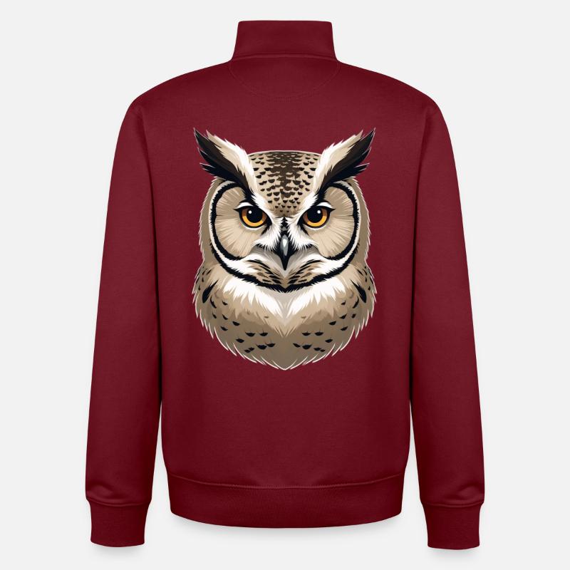 WaldEulenblick - Sweat zippé unisexe en coton bio Stanley/Stella - bordeaux