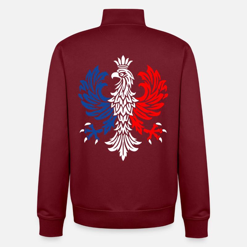 Trikolore-Adler-Emblem - Unisex Organic Zip Sweatshirt von Stanley/Stella - Burgunderrot