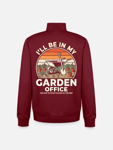 Garden Office Garten Humor - Unisex Organic Zip Sweatshirt by Stanley/Stella - burgundy