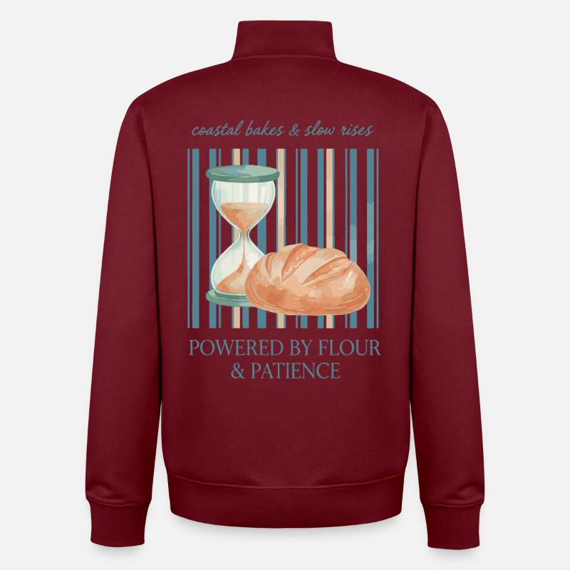 Sauerteigbrot Backen Küstenbacke Langsam geht auf - Unisex Organic Zip Sweatshirt von Stanley/Stella - Burgunderrot