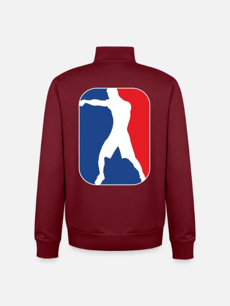 boxing_silhouette mma kampfsport - Unisex Organic Zip Sweatshirt von Stanley/Stella - Burgunderrot
