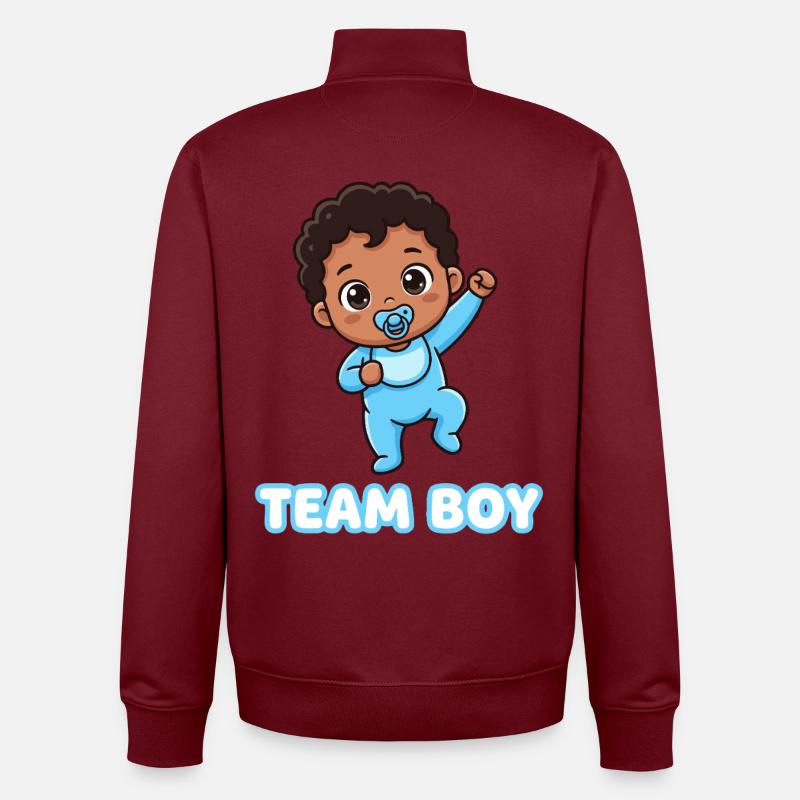Team Boy Bébé Mignon Design - Sweat zippé unisexe en coton bio Stanley/Stella - bordeaux