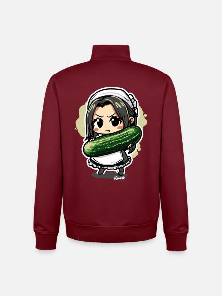 Gurken-schwingender Magd-Zauber - Unisex Organic Zip Sweatshirt von Stanley/Stella - Burgunderrot