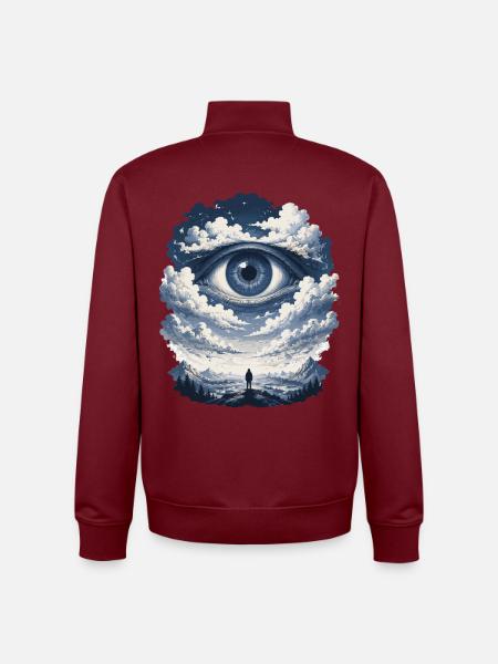 Day's view in the cloud's eye - Unisex Organic Zip Sweatshirt by Stanley/Stella - burgundy