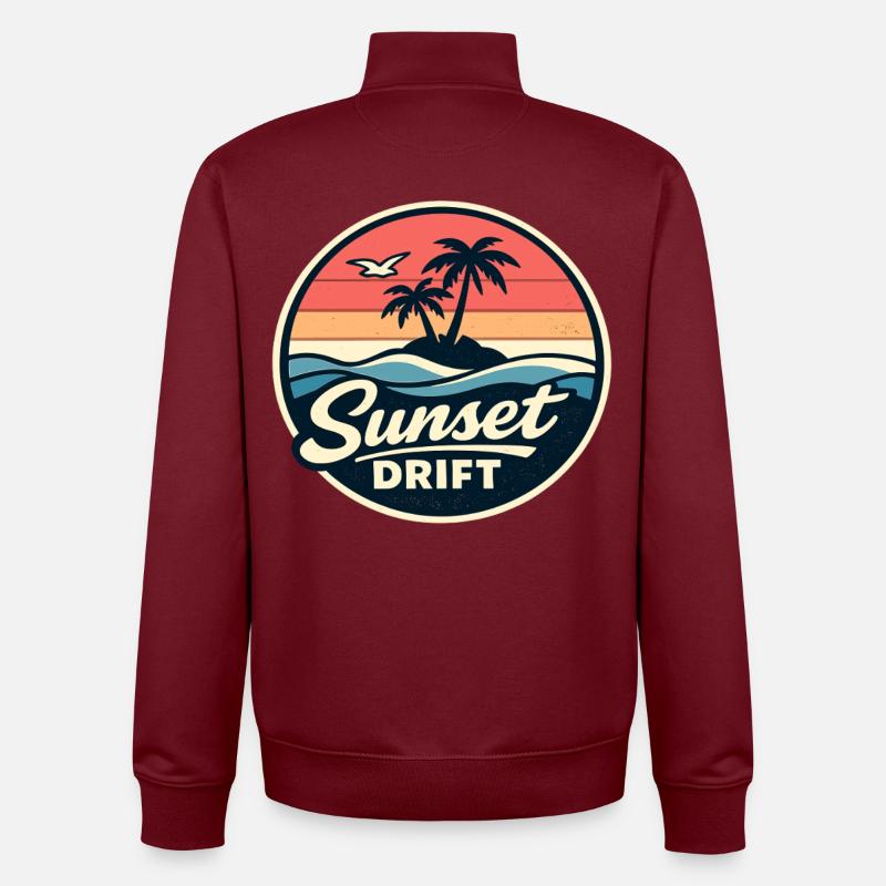Sunset Drift - Unisex Organic Zip Sweatshirt von Stanley/Stella - Burgunderrot