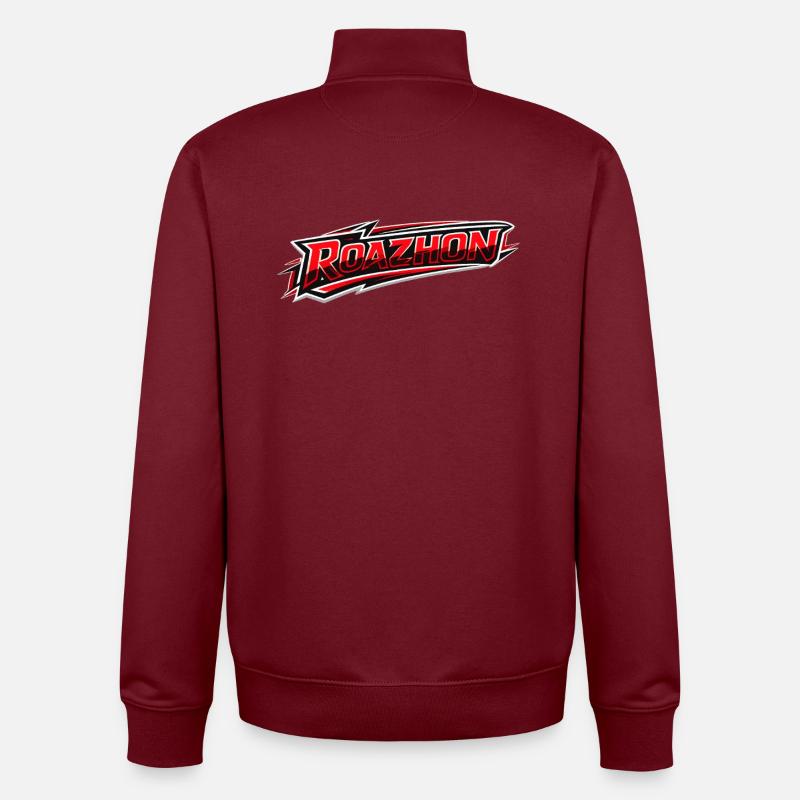 ROAZHON - Unisex Organic Zip Sweatshirt by Stanley/Stella - burgundy