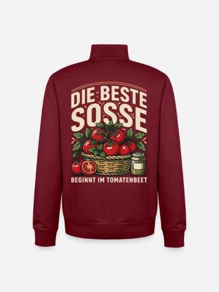 Tomatenbeet Die beste Sosse - Unisex Organic Zip Sweatshirt von Stanley/Stella - Burgunderrot