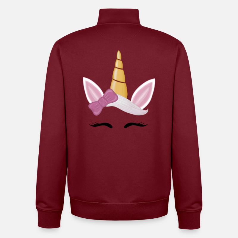 Einhorn - Unisex Organic Zip Sweatshirt von Stanley/Stella - Burgunderrot