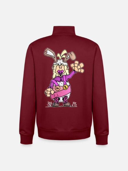 Tida - the Turbo Cardboard Egg / - Unisex Organic Zip Sweatshirt by Stanley/Stella - burgundy
