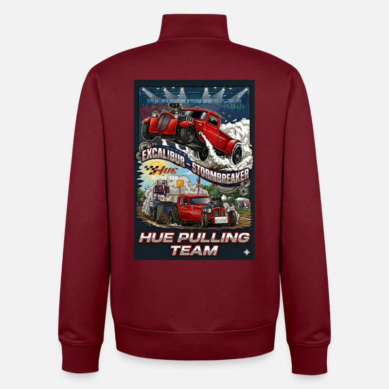 Tshirt_Hue_Pulling_Team - Sweat zippé unisexe en coton bio Stanley/Stella - bordeaux