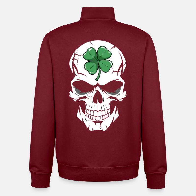 Fusion du crâne de trèfle - Sweat zippé unisexe en coton bio Stanley/Stella - bordeaux