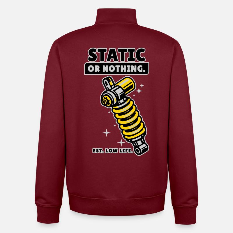 Conception de réglage statique ou rien : faible durée de vie - Sweat zippé unisexe en coton bio Stanley/Stella - bordeaux