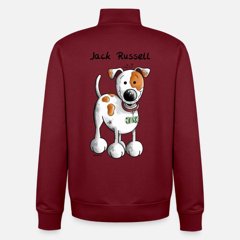 Der Jack Russell - Unisex Organic Zip Sweatshirt von Stanley/Stella - Burgunderrot