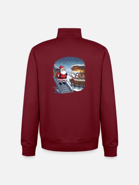 Reindeer out - Unisex Organic Zip Sweatshirt by Stanley/Stella - burgundy