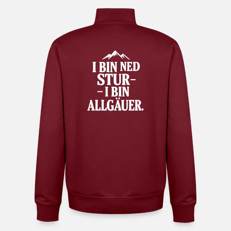 Fierté du dialecte de l’Allgäu - Sweat zippé unisexe en coton bio Stanley/Stella - bordeaux
