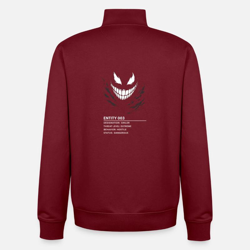 Backrooms - entity_003 - Unisex Organic Zip Sweatshirt von Stanley/Stella - Burgunderrot