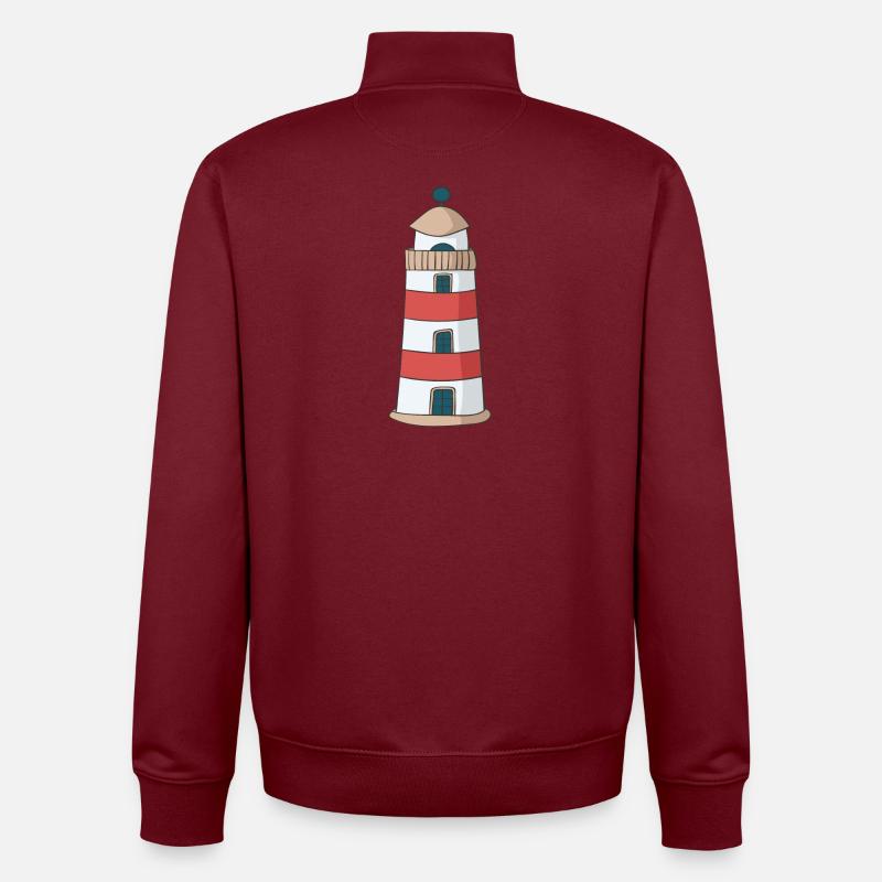 Phare - Sweat zippé unisexe en coton bio Stanley/Stella - bordeaux