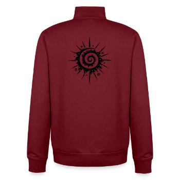 Mittsommer Sonne, Feuerrad - Unisex Organic Zip Sweatshirt von Stanley/Stella - Burgunderrot - Hinten - AI Model Male 185 dark (185cm)