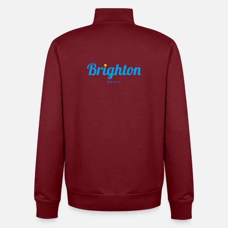 BRIGHTON, Angleterre - Sweat zippé unisexe en coton bio Stanley/Stella - bordeaux