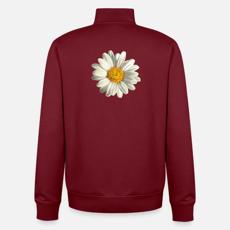 chamomile - Sweat zippé unisexe en coton bio Stanley/Stella - bordeaux