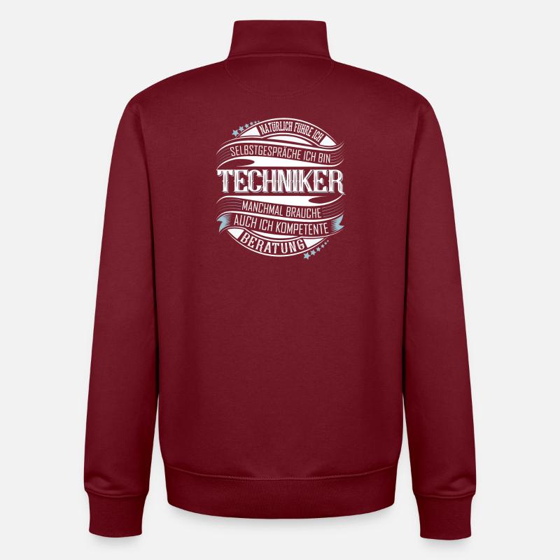 Techniker - Unisex Organic Zip Sweatshirt von Stanley/Stella - Burgunderrot