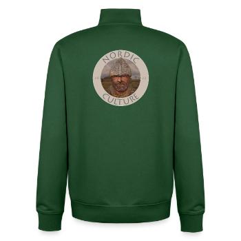 Nordic Viking / Hans Strom Sweden - Unisex Organic Zip Sweatshirt by Stanley/Stella - bottle green - Back - AI Model Male 185 dark (185cm)