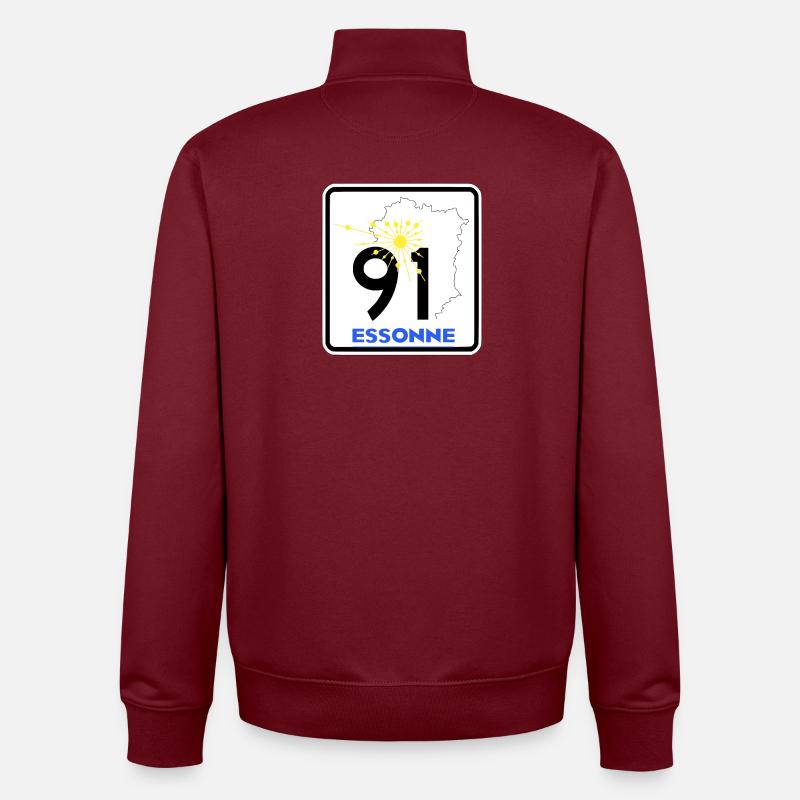 Essonne 91 - Unisex Organic Zip Sweatshirt von Stanley/Stella - Burgunderrot