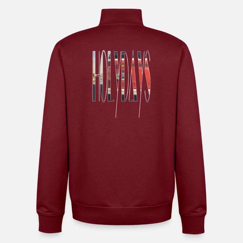 HOLYDAYS - Sweat zippé unisexe en coton bio Stanley/Stella - bordeaux