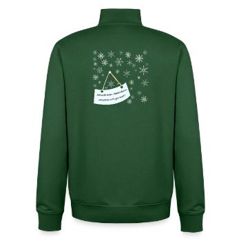 Schneeflocken und Weihnachtslied - Unisex Organic Zip Sweatshirt von Stanley/Stella - Flaschengrün - Hinten - AI Model Male 185 dark (185cm)