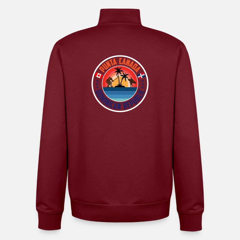 Design Update 1 Orange Blue - Unisex Organic Zip Sweatshirt von Stanley/Stella - Burgunderrot