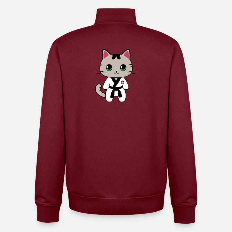 Chatons de karaté - Sweat zippé unisexe en coton bio Stanley/Stella - bordeaux