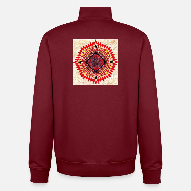 LMNART - Sweat zippé unisexe en coton bio Stanley/Stella - bordeaux