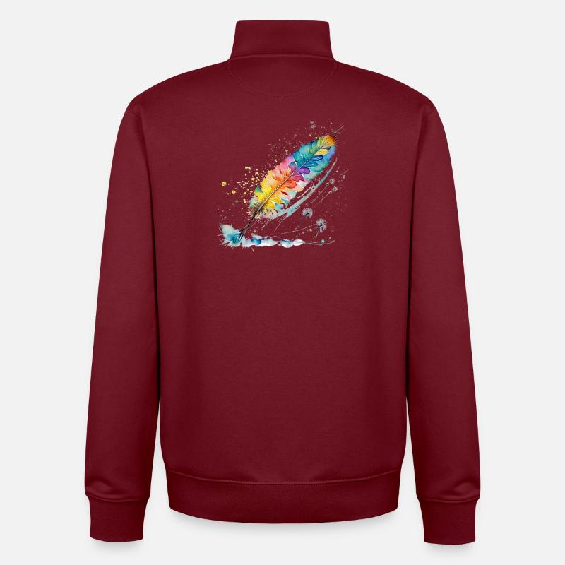 Source - Sweat zippé unisexe en coton bio Stanley/Stella - bordeaux