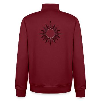 Sonne Mittsommer Sommer - Unisex Organic Zip Sweatshirt von Stanley/Stella - Burgunderrot - Hinten - AI Model Male 185 dark (185cm)