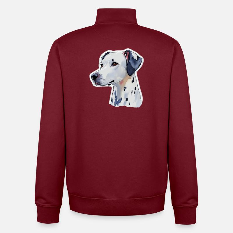 Dalmatiner - Unisex Organic Zip Sweatshirt von Stanley/Stella - Burgunderrot