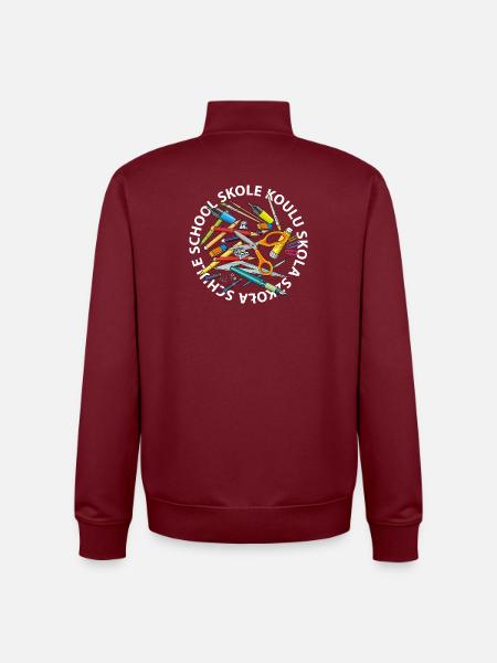 Schule macht schlau - Unisex Organic Zip Sweatshirt von Stanley/Stella - Burgunderrot