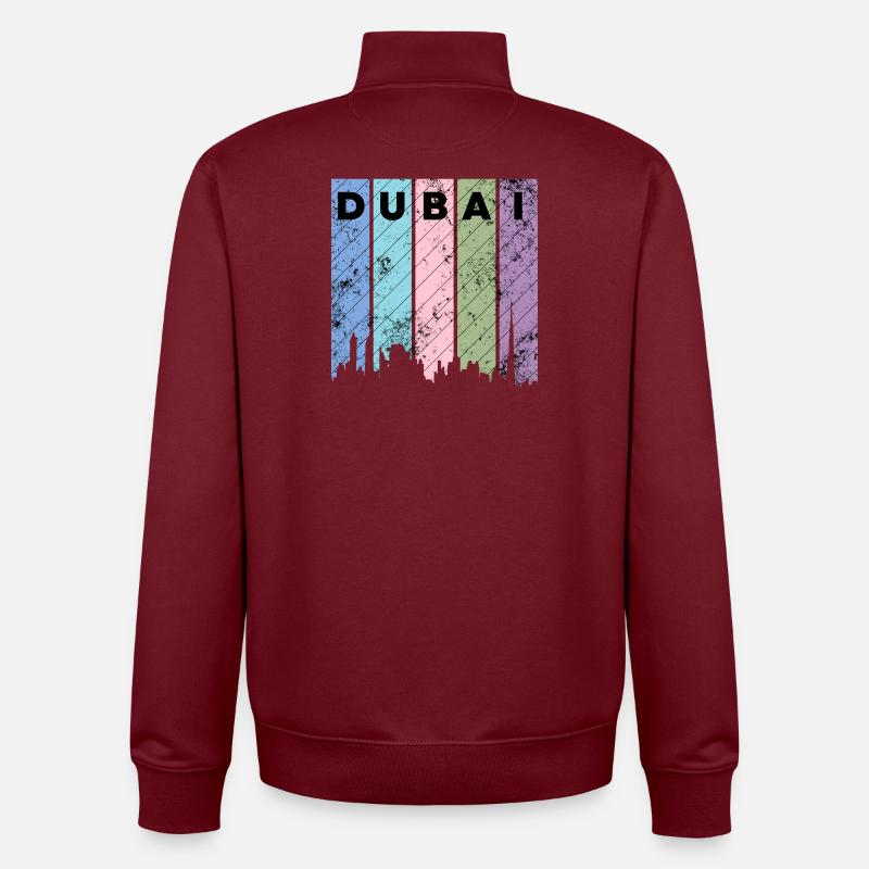 Dubaï avec style! - Sweat zippé unisexe en coton bio Stanley/Stella - bordeaux
