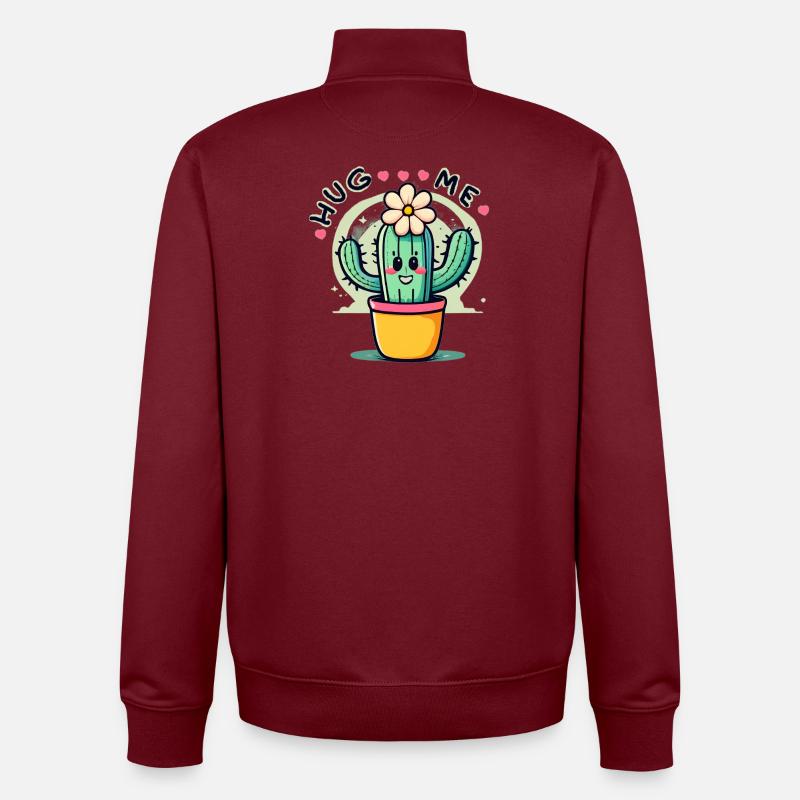 Fais-moi un câlin - Sweat zippé unisexe en coton bio Stanley/Stella - bordeaux