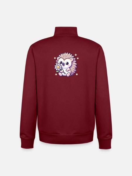 Igel Cindy - Unisex Organic Zip Sweatshirt von Stanley/Stella - Burgunderrot
