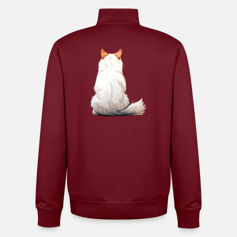 Türkischer Van - Unisex Organic Zip Sweatshirt von Stanley/Stella - Burgunderrot