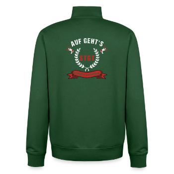 Stuttgart kämpfen und siegen - Unisex Organic Zip Sweatshirt von Stanley/Stella - Flaschengrün - Hinten - AI Model Male 185 dark (185cm)