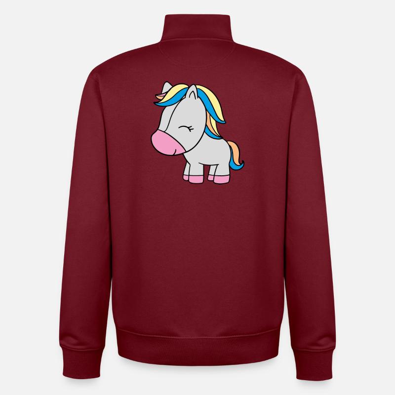 kleines Einhorn - Unisex Organic Zip Sweatshirt von Stanley/Stella - Burgunderrot