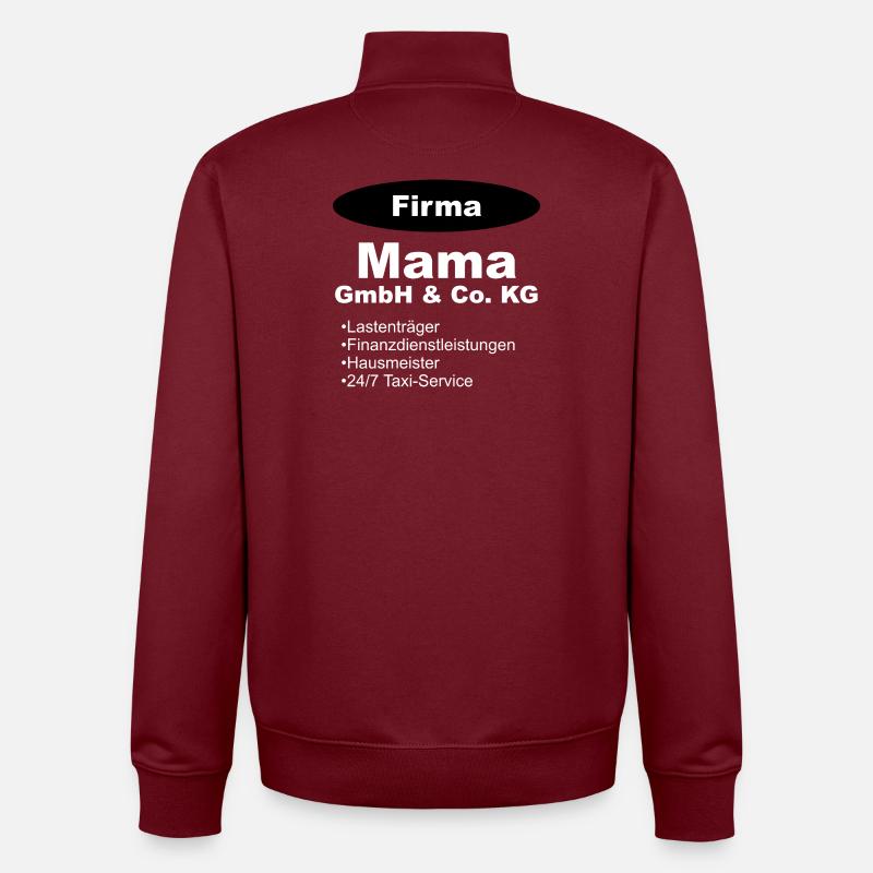 Mama GmbH Firma Geschenk Mutter - Unisex Organic Zip Sweatshirt von Stanley/Stella - Burgunderrot