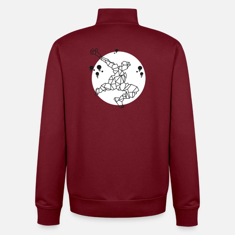 Sport - blanc - Sweat zippé unisexe en coton bio Stanley/Stella - bordeaux