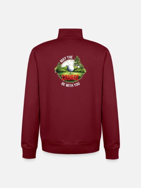 May the Course be with you - Unisex Organic Zip Sweatshirt von Stanley/Stella - Burgunderrot