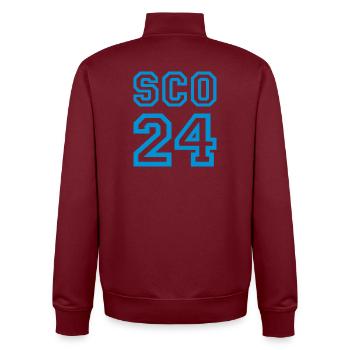 Scotland Schottland - Unisex Organic Zip Sweatshirt by Stanley/Stella - burgundy - Back - AI Model Male 185 dark (185cm)